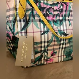 Burberry floral handbag NWT